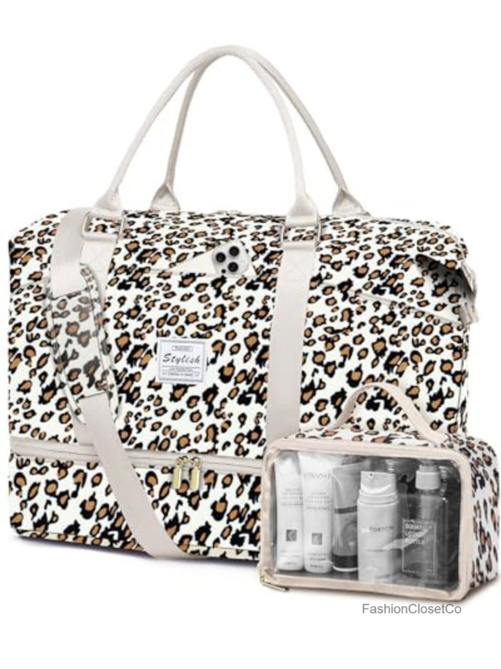 Weekender Travel Duffel Bag Women Large Carry On Overnight with Shoe